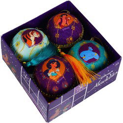 Box kerstbal plastic 75mm alladin 4st II