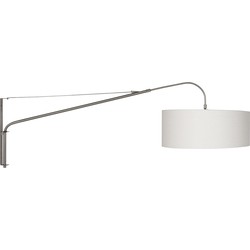 Wandlamp met lange arm witte kap Steinhauer Elegant Classy Transparant