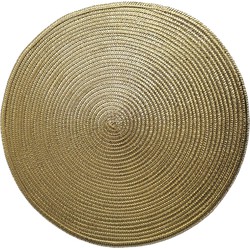 Ronde Placemats metallic goud look diameter 38 cm - Placemats