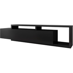 Meubella TV-Meubel Bello - Mat Zwart - 219 cm