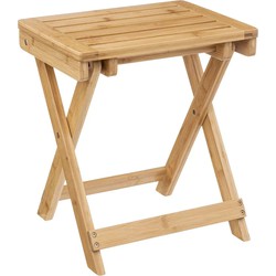 5Five Bijzettafel opvouwbaar - bamboe hout - L39 x B33 x H44 cm - Bijzettafels