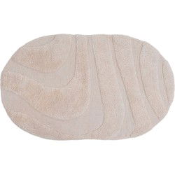 Badmat Beau - Beige Ovaal 50 x 80 cm