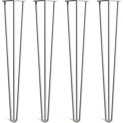 The Hairpin Leg Co. – Klassieke Hairpin Poten – Bureau – Eettafel – 10mm – 3x71cm Staven - Zink