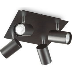 Ideal Lux - Spot - Plafondlamp - Metaal - GU10 - Zwart