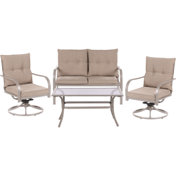 MESTRINO - Loungeset 4-zits - Beige - Staal