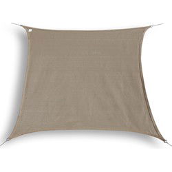hanSe® Schaduwdoek Vierkant Waterafstotend 5x5 m Zonnedoek Taupe