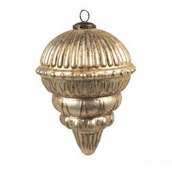 Clayre & Eef Kerstbal Goudkleurig Glas
