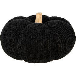 Clayre & Eef Decoratie Pompoen Zwart Polyester