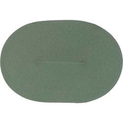 Unique Living - Placemat Daisy - Ovaal - Rotan - Donkergroen - 45x30cm