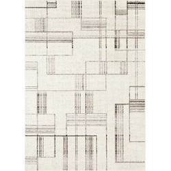 Modern Scandinavisch Tapijt ALEXIA - Wit/Grijs - 200x275 cm