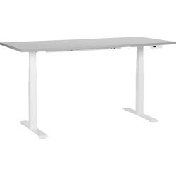 DESTINES - Elektrisch Verstelbaar bureau - Lichtgrijs - 180 cm - MDF