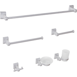 Beliani TALARA - Badkamer hardware set-Zilver-Aluminium