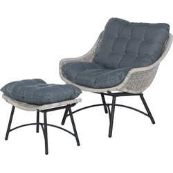 Logan fauteuil met voetenbank