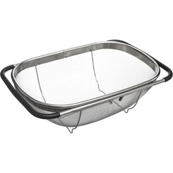 Gootsteen vergiet - zilver -36,5 tot 54,5 x 23 cm - RVS -uitschuifbaar - Vergieten