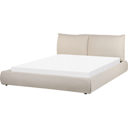 Beliani VINAY - Tweepersoonsbed-Beige-Polyester