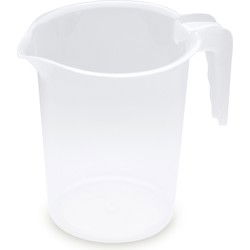 Plasticforte schenkkan/maatbeker - transparant plastic - 1,2 liter - Maatbekers