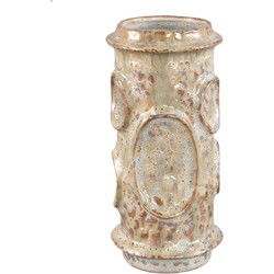 PTMD Bloempot Gregorie - 12x12x24 cm - Keramiek - Creme