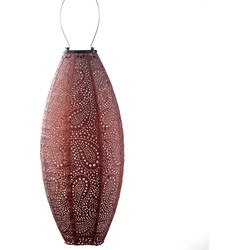 LUMIZ Solar Lampion Paisley Long Oval - 20 cm - Koper