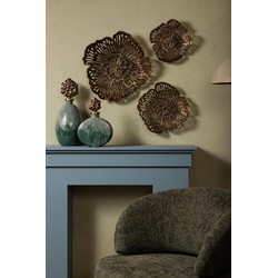 PTMD Schaal Ryhann - 65x65x9 cm - Aluminium - Messing