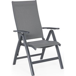 SUNS Lucca Recliner Black Grey Textilene - Suns