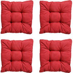 Madison -  Zitkussen Florance Panama brick red - Ca. 47x47 cm - Set van 4