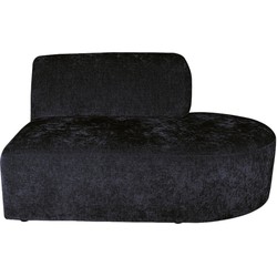 PTMD Lujo sofa anthracite 0504 fiore fabric right ottom