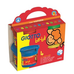 Giotto Giotto Set van 4 potten vingerverf (4x 150 ml)