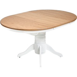 AKRON - Uitschuifbare eettafel - Lichtbruin - 106/150 cm - Essenhoutfineer