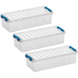 Sunware opbergbox - 5x - transparant - 3.5L - 38 x 14 x 9 cm - Opbergbox