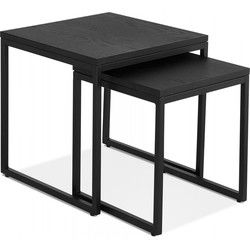 Set van 2 bijzettafels industriële stijl MOMA