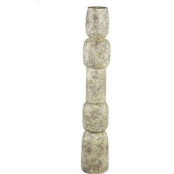 PTMD Terrina Cream Cement Bulbs Shaped Candle Holder L