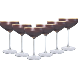 OTIX Champagnecoupe Glazen - 6 Stuks - Glas - Champagneglazen - Espresso Martini - Glazen - Cocktailglazen - TINI