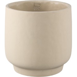 PTMD Bloempot Aline - 30x30x30 cm - Cement - Taupe