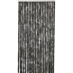 Zwart anti insecten kattenstaarten gordijn 90 x 220 cm - Vliegengordijnen