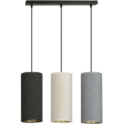 retro hanglamp Rizzo Zwart 3-lichts