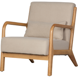 WOOOD Mark Fauteuil - Stof - Naturel - 75x67x82