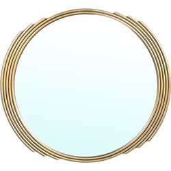 PTMD Seliza Gold iron mirror elegant border round