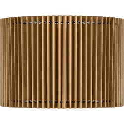 Papieren Gevouwen Lampenkap - Cilindrisch - Brown - ø30 x 20 cm - E27 fitting - Voor Hanglampen en Tafellampen - Ontworpen voor woonkamer en eetkamer