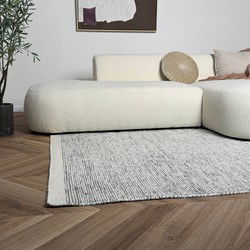 Wollen vloerkleed Taff wit/zwart - Interieur05 wit,zwart - 240 x 340 cm - (XL)