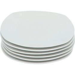 6-persoons Porseleinen Ontbijtborden Plaza 20,5 cm - Wit
