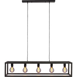 Hanglamp 5-Lichts - Zwart - Rechthoekig Frame - Lamp Mikey