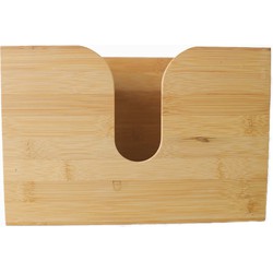 Decopatent® Bamboe wand Tissue box - Tissuehouder voor wandmontage - Muur Tissuedoos hout - Tissuebox voor Wc / Badkamer / Keuken