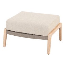 Julia voetenbank brushed teak incl. kussen 4SO
