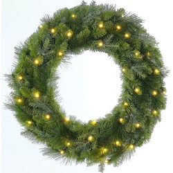 Fraser krans 60 cm met warm LED kerstboom