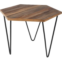 Housecraft Living Cor Bijzettafel Ster vormig Hout 56x56 cm Bruin