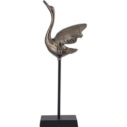 PTMD Joycee Brass casted alu swan statue open wings