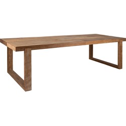 DTP Home Dining table Icon rectangular,78x220x100 cm, 8 cm top with split, recycled teakwood