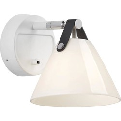 Warme en rauwe look met een klassieke en industriële look - wandlamp - wit