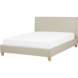 SENNEZ  - Tweepersoonsbed - Beige - 160 x 200 cm - Polyester