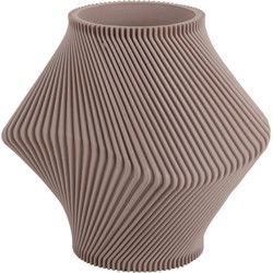 Vaas Twisted Rib - Warmgrijs - Ø18cm